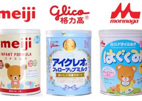 So sánh sữa nhật Glico Meiji Moringa Snowbaby
