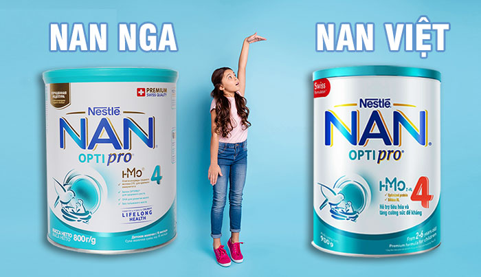 So sánh sữa NAN Nga và sữa NAN Việt loại nào tốt hơn?