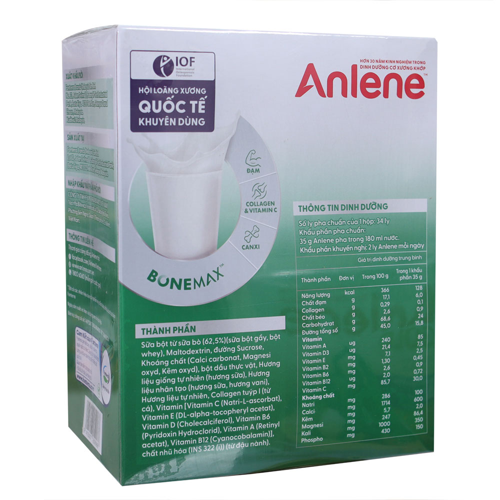 Sữa Anlene hộp giấy 1.2kg