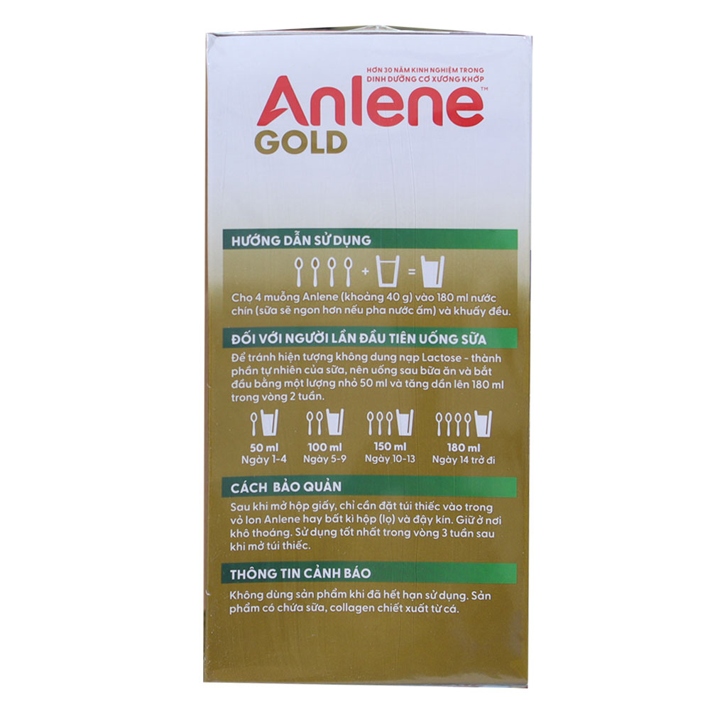 Sữa Anlene Gold hộp giấy 1.2kg