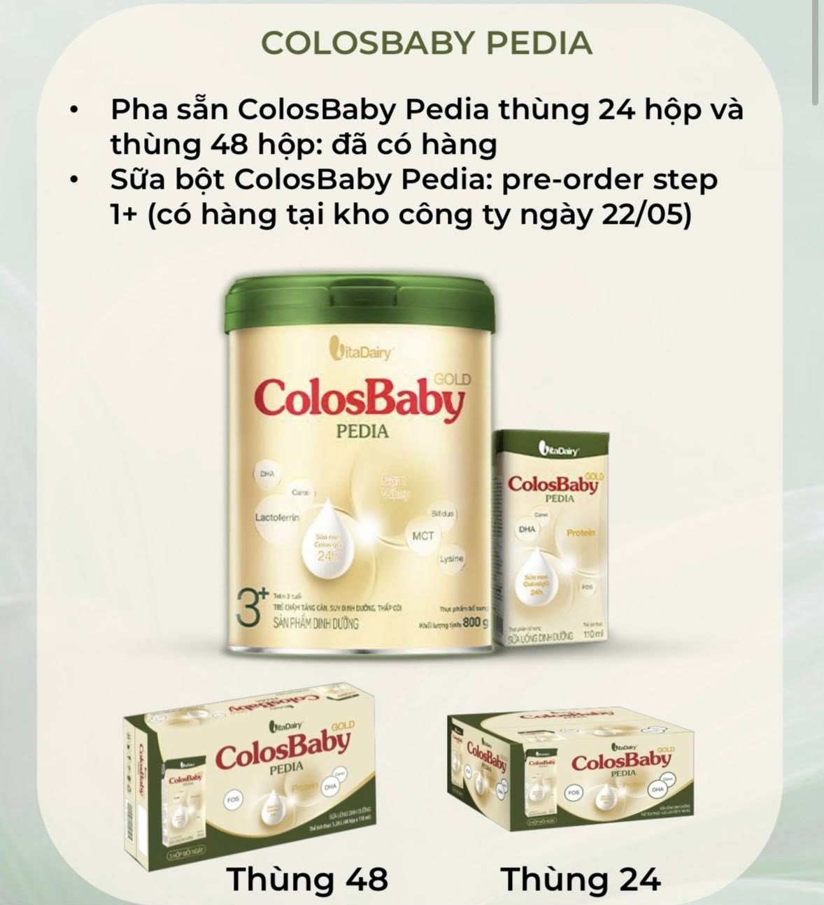 Sữa Colosbaby Pedia